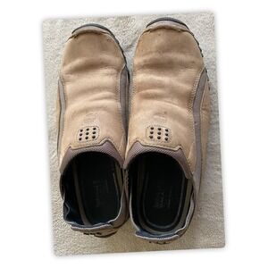 Timberland Mens 10M Brown Leather Slip On Loafers Casual Hiking Sport Shoes